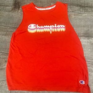 Red champion muscle tank